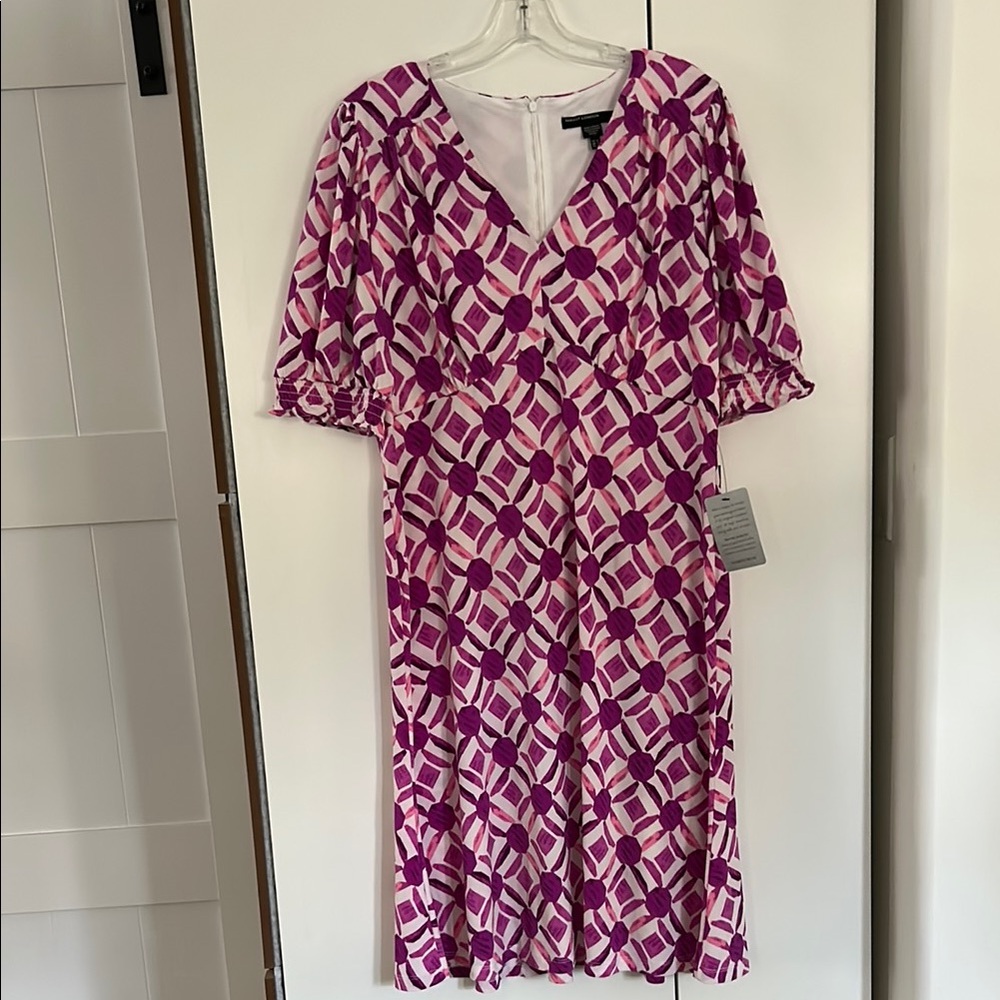 Maggy London Pink and Purple Dress